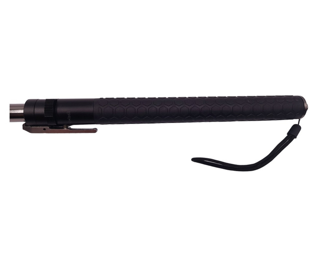 IdeallStore® automata teleszkópos sétapálca, Defense Guardian, 53 cm, integrált biztonsági, fekete