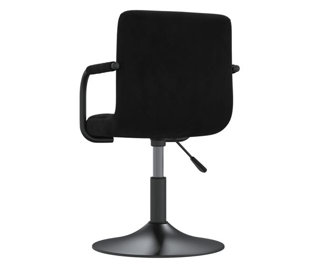 Sjedalice za kuhinju s rotacijom, 2 kom., crne, baršunaste