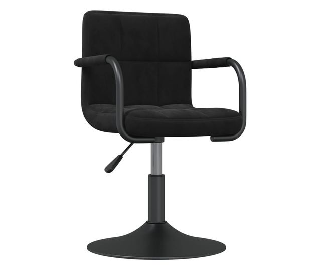 Sjedalice za kuhinju s rotacijom, 2 kom., crne, baršunaste