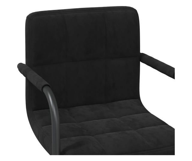 Sjedalice za kuhinju s rotacijom, 2 kom., crne, baršunaste