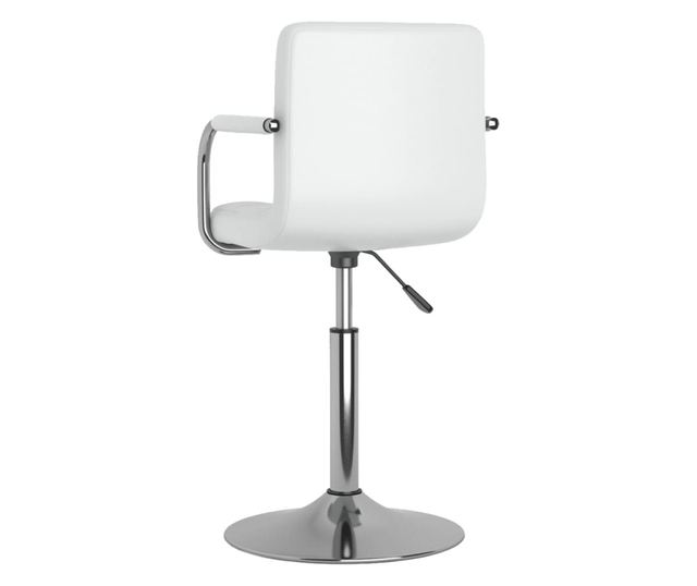 Kuhinjski stol, bel, umetno usnje