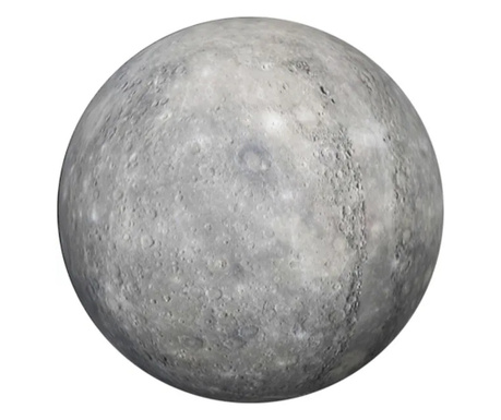 Tablou Startonight pe sticla acrilica Mercur, Planeta Rotunda, luminos in intuneric60 x 60 cm