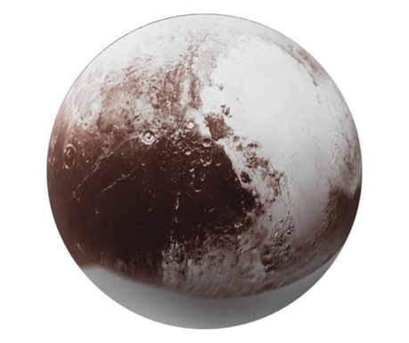 Tablou Startonight pe sticla acrilica Pluto, Planeta Rotunda, luminos in intuneric60 x 60 cm