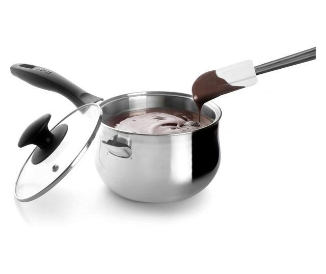 Bain-marie pot Ibili-Various, rozsdamentes acél, 16x9 cm, ezüst/fekete