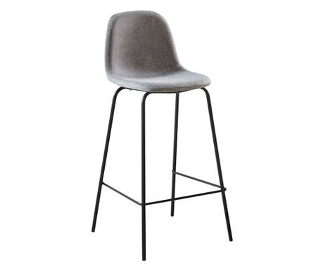 Бар стол Селина средна височина 67 см - цвят сив