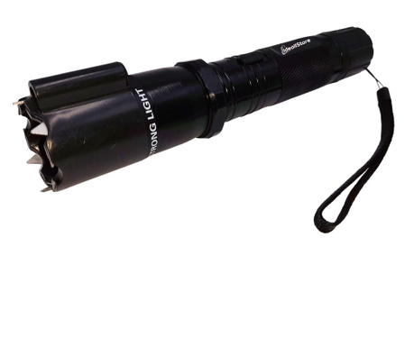 IdeallStore® Лазерен електрошок за самозащита, Майстор на отбраната, фенерче, 12 000 000 V, черен