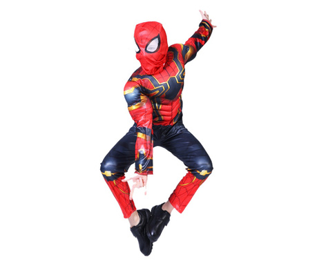 IdeallStore® Железен костюм на Спайдърмен, New Era, размер L, 7-9 години, червен