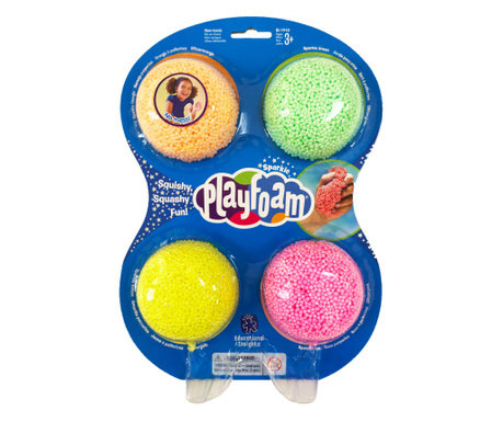 Spuma de modelat cu sclipici Playfoam™ - Set 4 culori