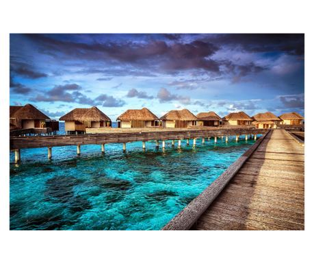 Bora Bora Chalet Tapeta, 400 x 250 cm