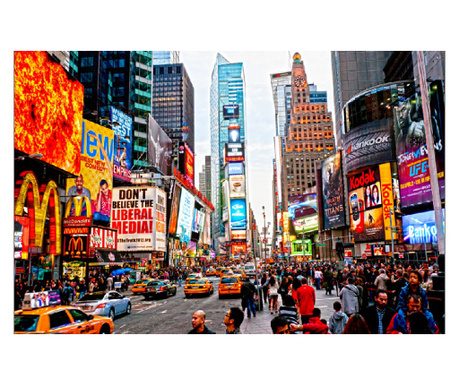 Öntapadó és mosható falfestmény Day in Time Square, 200 x 150 cm