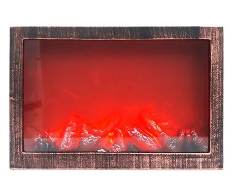 Veioza in forma de semineu, Plastic, soclu E14, 40W, 31 cm, 139H