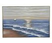 Slika "Izlazak sunca s brodom u moru" 120х80h + zlatni okvir.