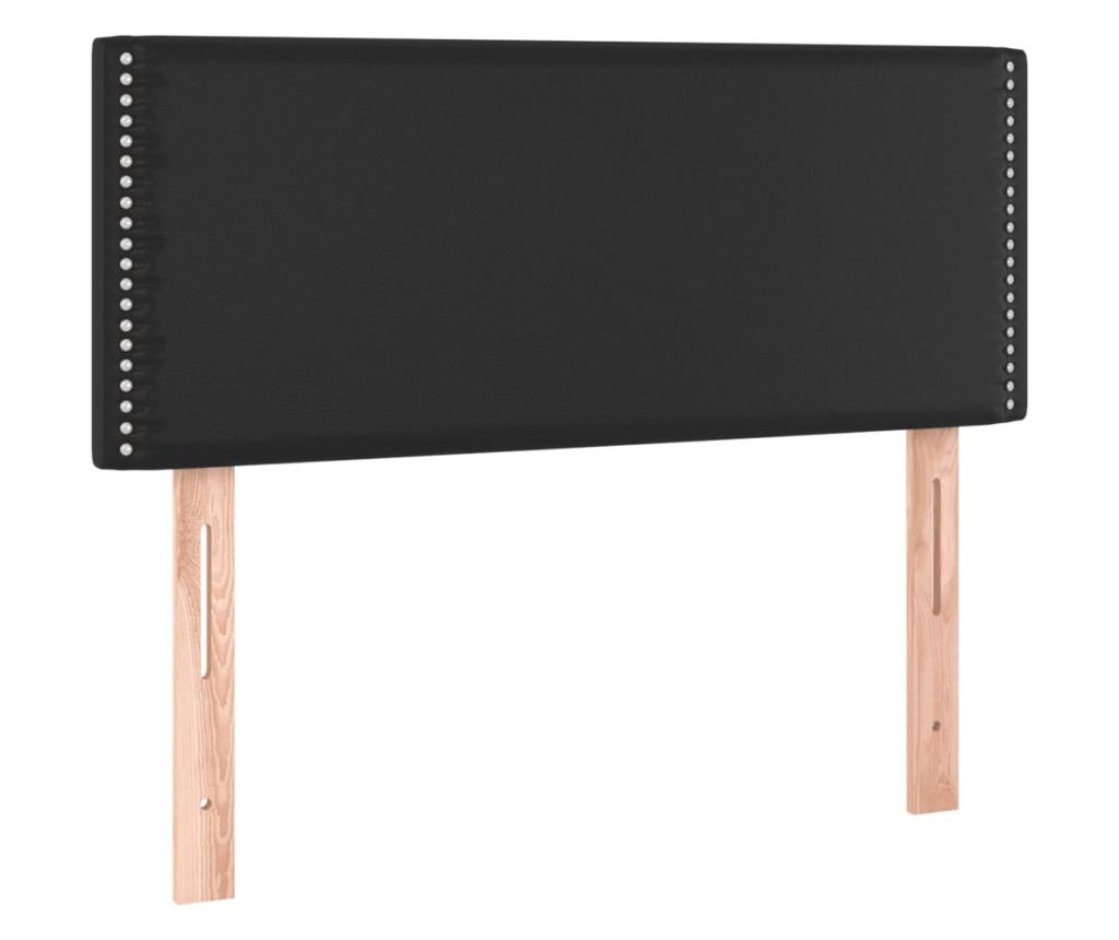 Okvir kreveta Pat Box Spring, crni, 90x200 cm, umjetna koža - 6