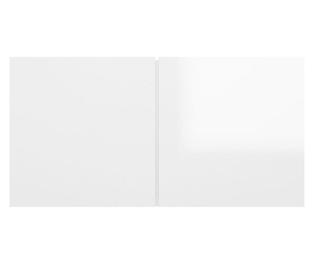 Set TV ormarića, 7 dijelova, bijela ekstra sjajna, PAL