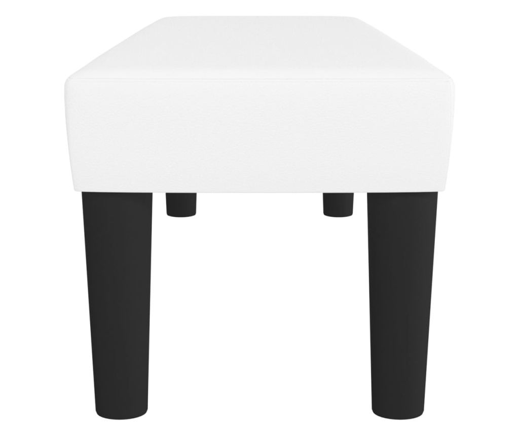 fehér műbőr pad 100 x 30 x 30 cm - 7