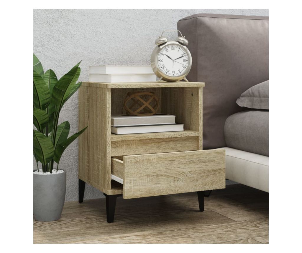 Κομοδίνα Sonoma Oak, 40x35x50 εκ. - 3