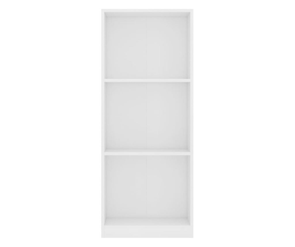 3-szintes fehér forgácslap könyvszekrény 40 x 24 x 108 cm - 8