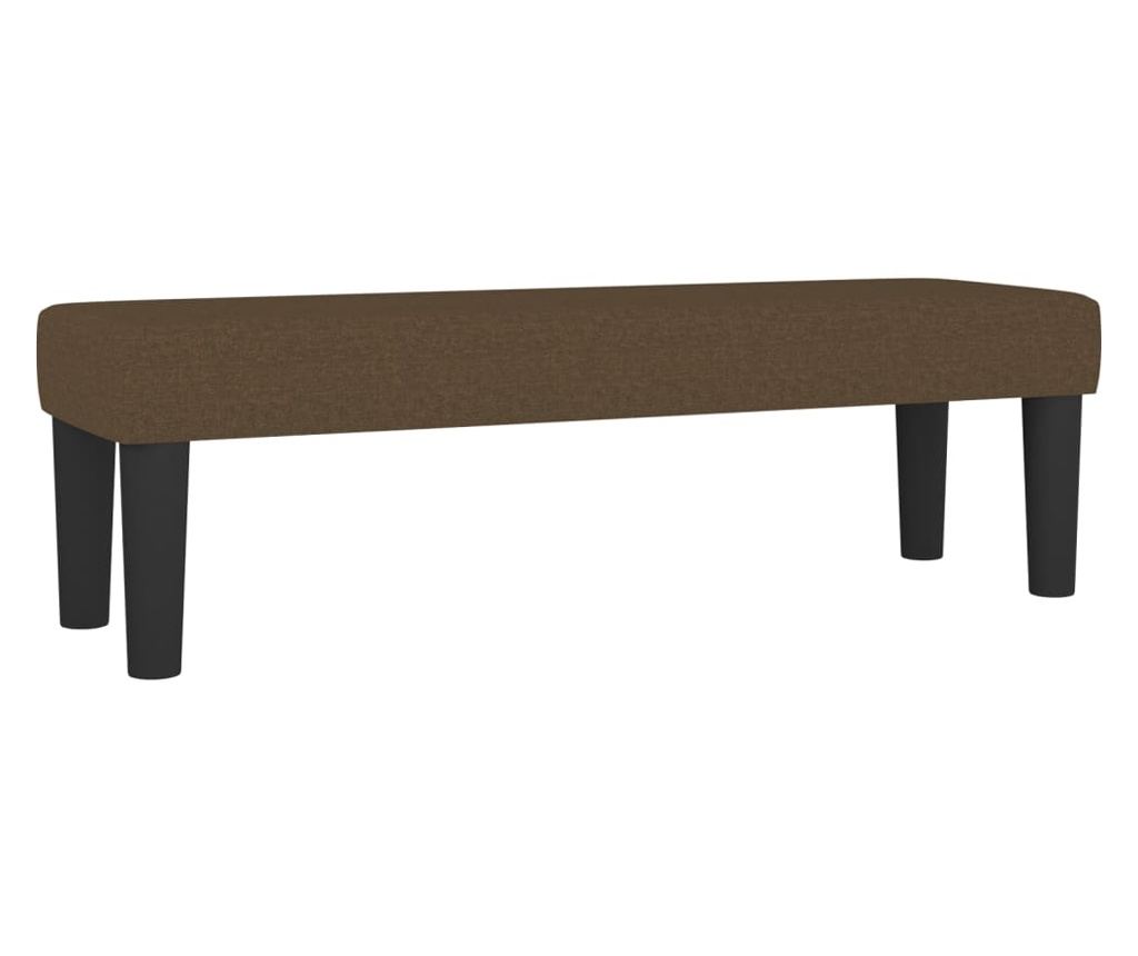 Континентално легло с матрак, тъмнокафяво, 140x200 см, текстил - 7