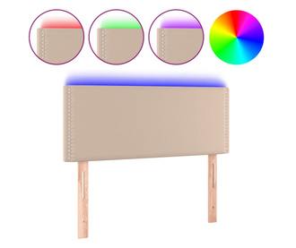 LED uzglavlje boja cappuccina 100 x 5 x 78/88cm od umjetne kože