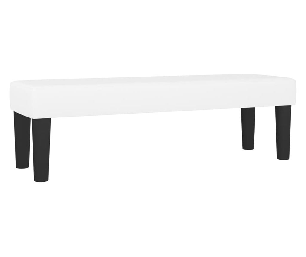 fehér műbőr pad 100 x 30 x 30 cm - 2