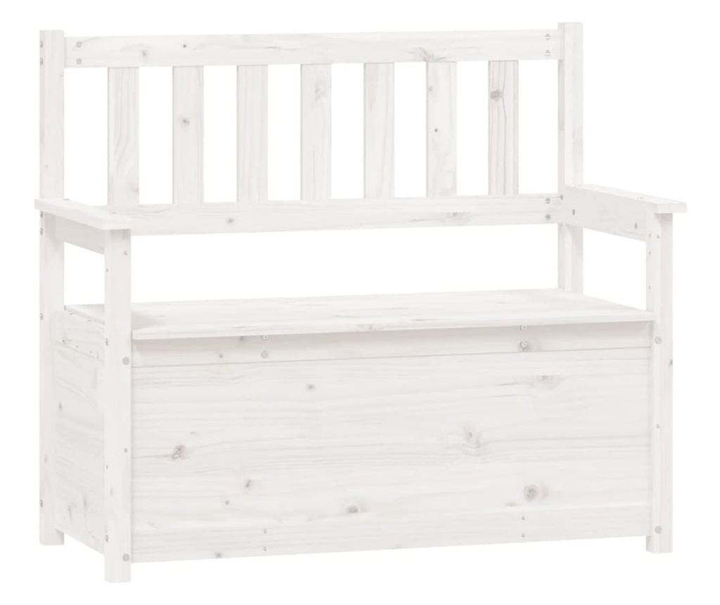 fehér tömör fenyőfa pad 112,5 x 51,5 x 96,5 cm - 2
