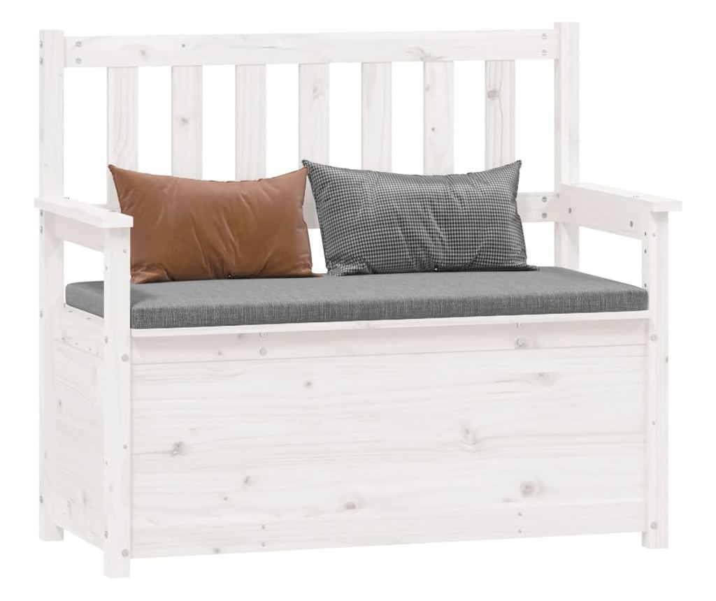 fehér tömör fenyőfa pad 112,5 x 51,5 x 96,5 cm - 8
