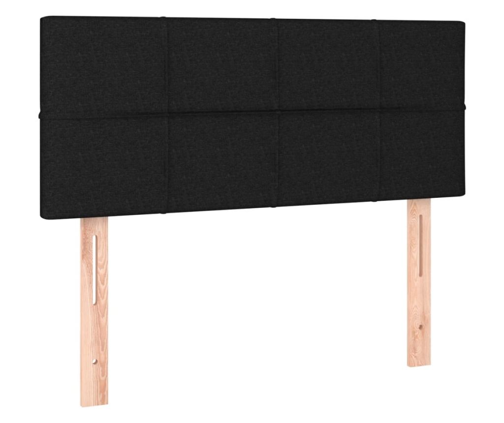 Легло с пружини, матрак и LED, черно, 90x190 см, текстил - 7