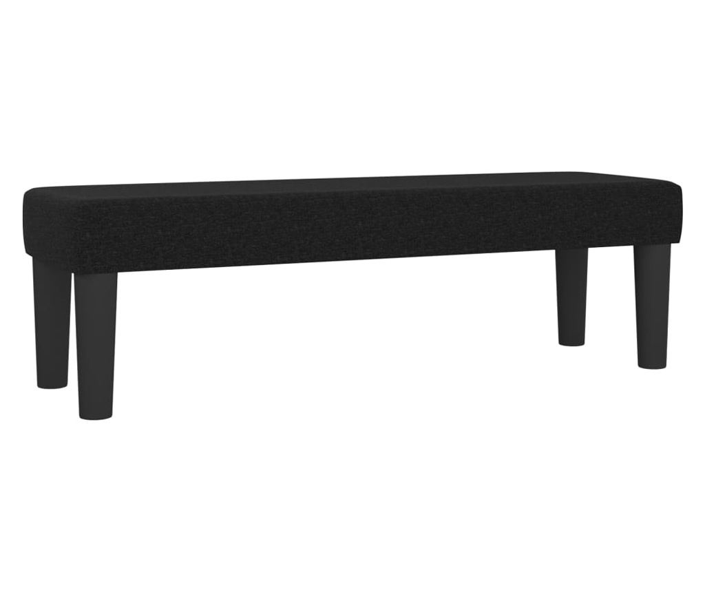 fekete szövet pad 100 x 30 x 30 cm - 2