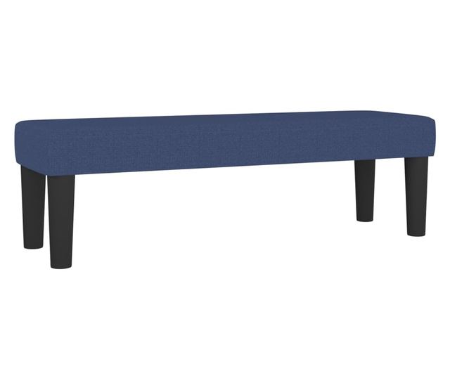 Боксспринг легло с матрак, синьо, 200x200 см, текстил