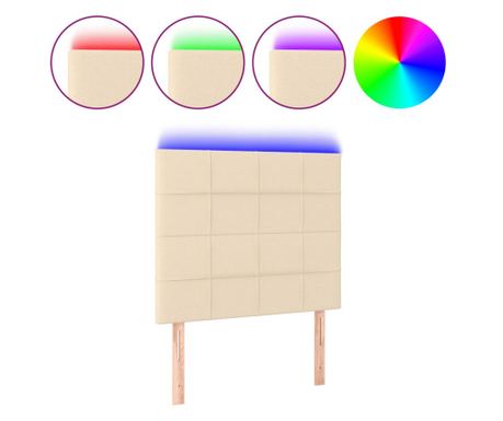 LED uzglavlje krem 100x5x118/128 cm od tkanine