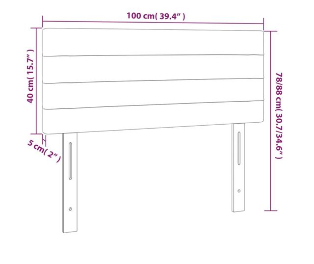 Stelaż łóżka, ciemnoniebieski, 100x5x78/88 cm, aksamit