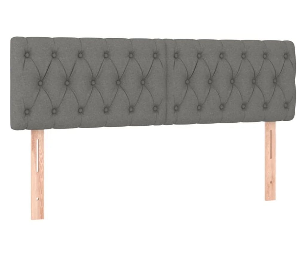 Opružni krevet s madracom i LED rasvjetom, tamnosiva, 140x200 cm, tkanina - 7