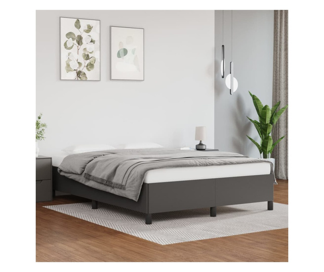 Okvir za krevet sivi 140x190 cm od umjetne kože