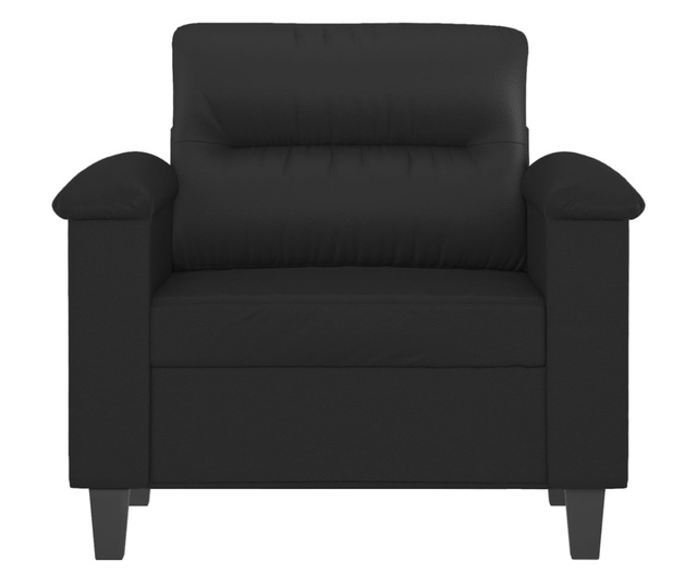 Fotelj črn 60 cm umetno usnje
