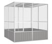 Kavez za ptice sivi 213,5x217,5x211,5 cm od pocinčanog čelika