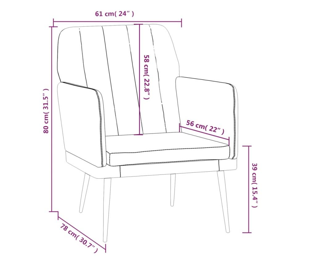 Фотьойл, капучино, 61x78x80 см, изкуствена кожа - 8