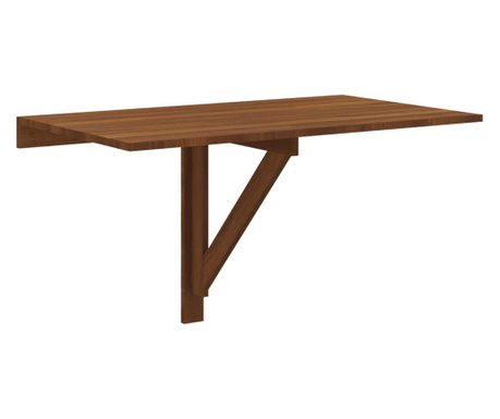 barna tölgy szerelt fa összecsukható fali asztal 100x60x56 cm