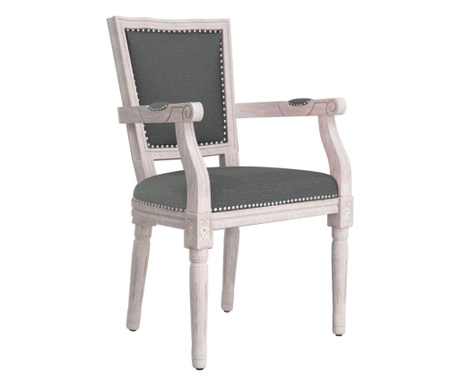 Blagovaonska stolica od tkanine tamnosiva