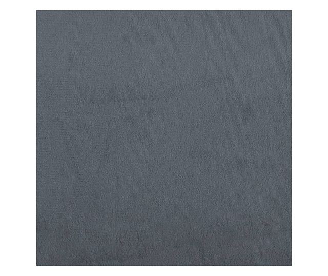 sötétszürke bársony ágykeret matrac nélkül 90x200 cm