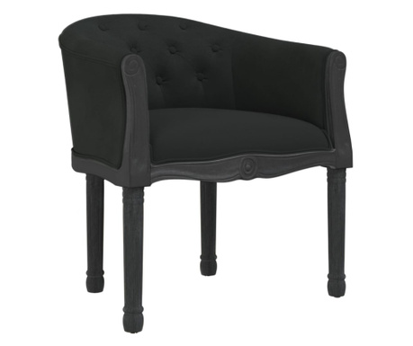 Blagovaonska stolica crna baršunasta
