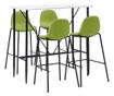 Set bar namještaja, 5 komada, zelena, tekstilni materijal