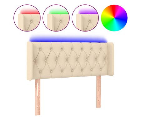 LED uzglavlje krem 103x16x78/88 cm od tkanine