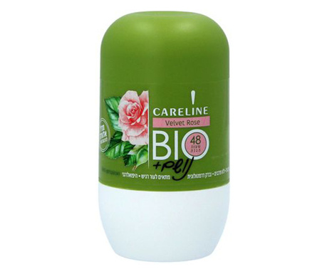 Careline Bio Roll-On, Deodorant, Velvet Rose, 75 ml