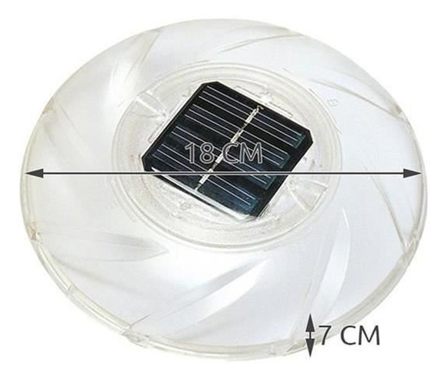 Napelemes lámpa a medencéhez, úszó, LED, 7 szín, 18x7 cm, Bestway