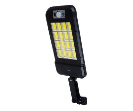 Napelemes fali lámpa mozgásérzékelővel, 240 LED COB, 4 mód, IP67, 11,5x23,5x4 cm, Izoxis
