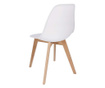 Skandináv stílusú székek, PP, fa, fehér, 4 db-os készlet, 46x52x82 cm, Ada