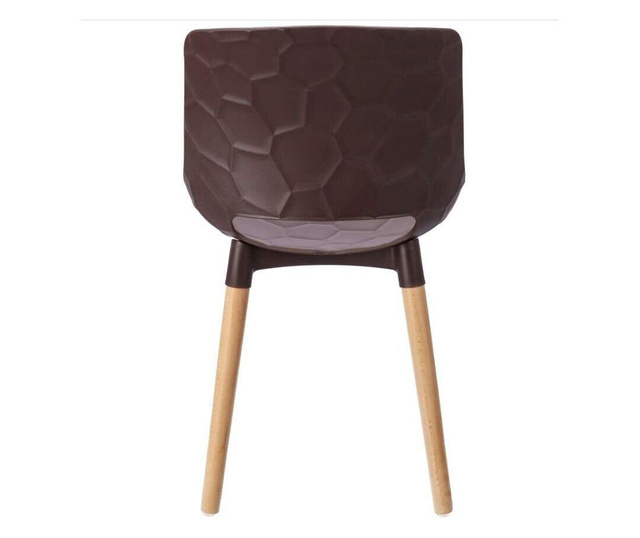 Skandináv stílusú székek, PP, barna, fa, max 130 kg, 4 db-os készlet, 45x55x77 cm, Davis, Jumi