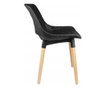 Skandináv stílusú székek, PP, fa, max 130 kg, fekete, 4 db-os készlet, 45x55x77 cm, Davis, Jumi