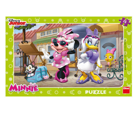 Puzzle - Minnie si Daisy la plimbare (15 piese)
