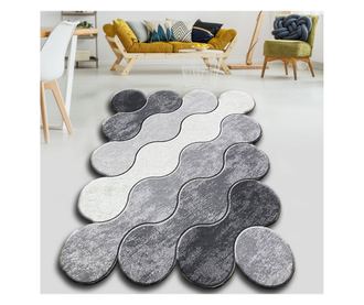 Covor Chilai Home 959CHL2307, 80x120 cm, Poliester, Antibacterian, 10 mm, Gri/Alb